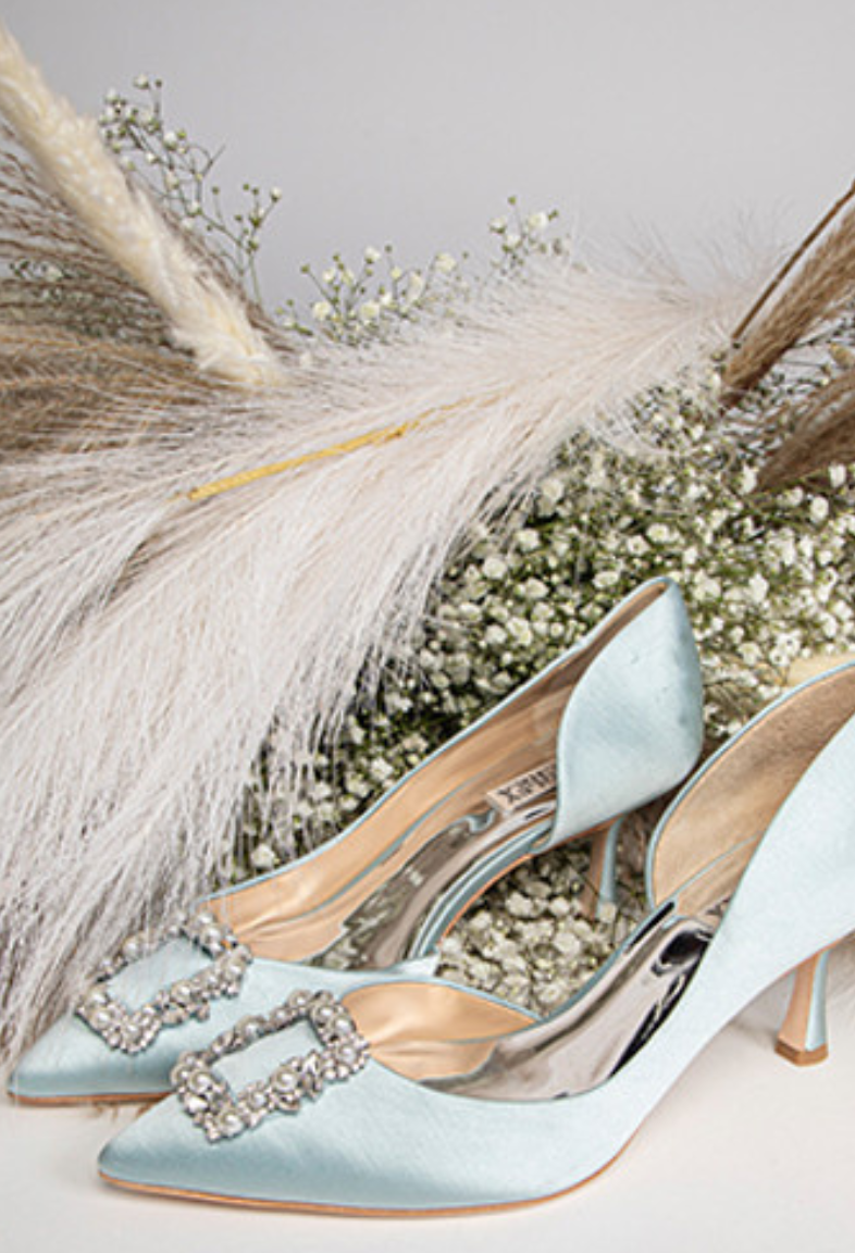 Badgley mischka blue shoes online