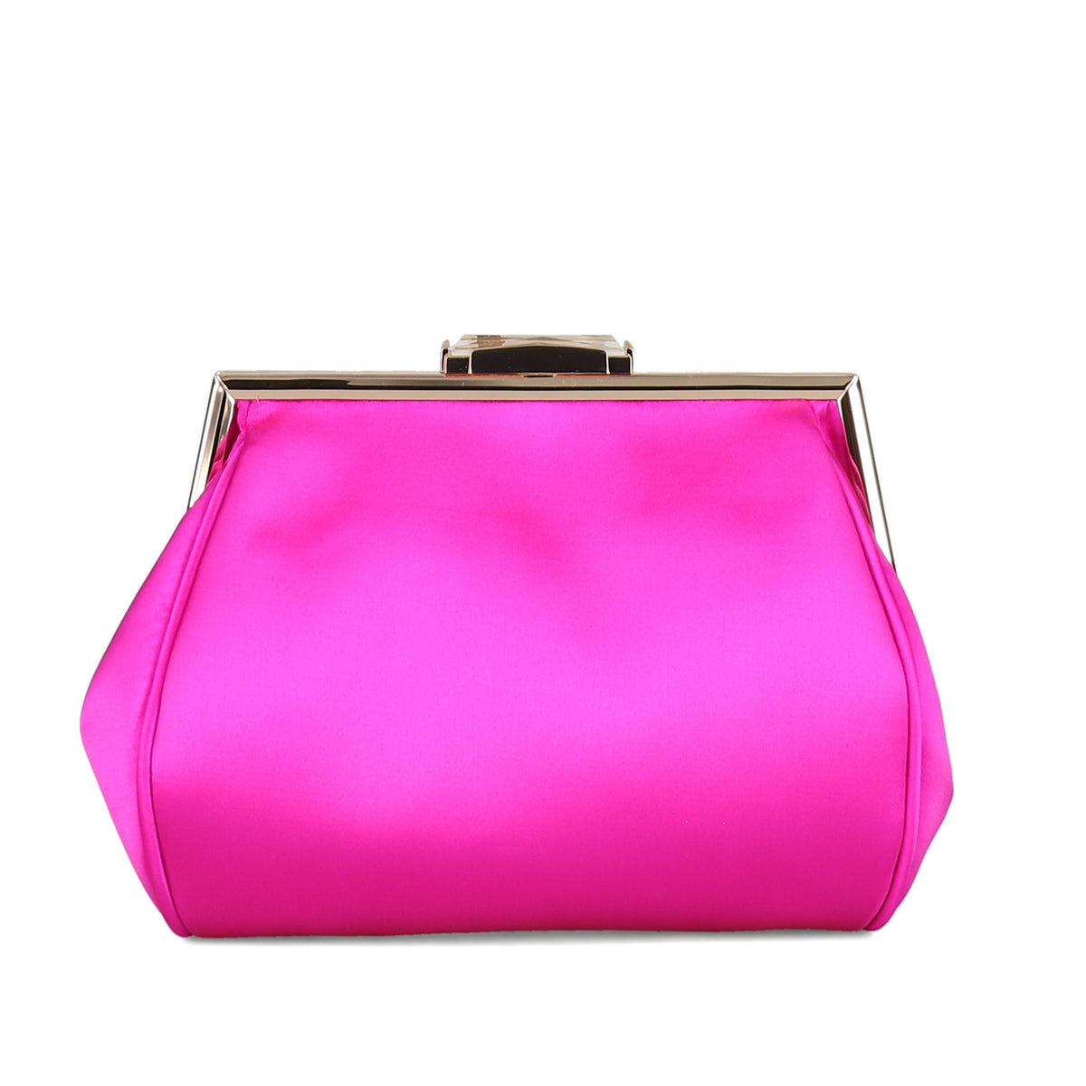 Jewel Structured Pouch With Beveled Frame Closure